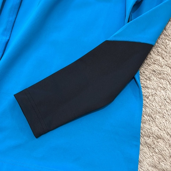 Under Armour Cold Gear Mock Neck Shirt Size Small Turquoise Teal Blue Fitted NWT - Picture 8 of 14